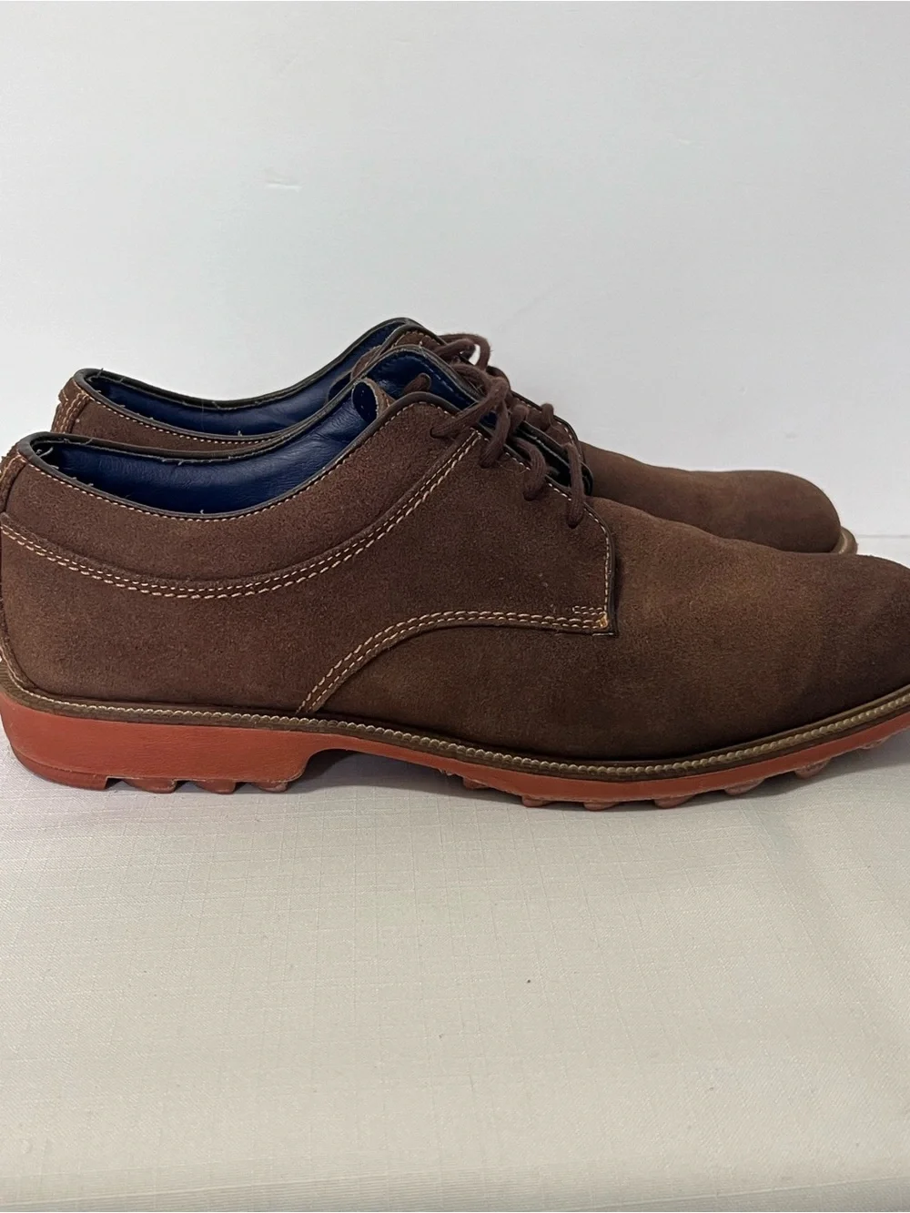 FootJoy Brown Suede Leather Club Casual Spikeless Golf Dress Shoes Size 11.5